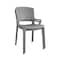 Cosco Outdoor/Indoor Stacking Resin Chair with Square Back and Arms, Gray, 2PK 87532GRY2E - alternate 10